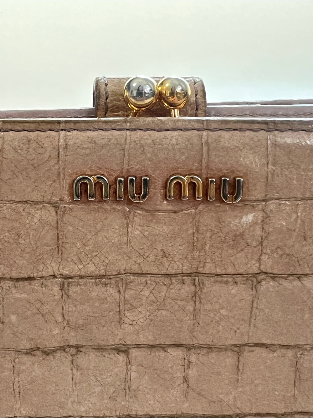 Miu Miu Croc-Embossed
Kisslock Wallet - Picture 14 of 15